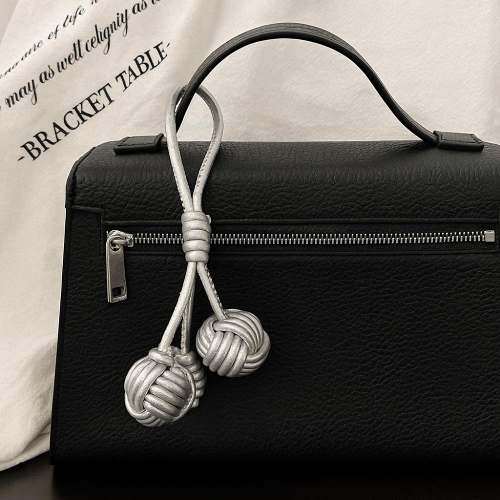 

Weave Balls Pu Leather Bag Pendant Five-pointed Star Cherry Keyring Funny Star Keychain Gift Coffee Ball