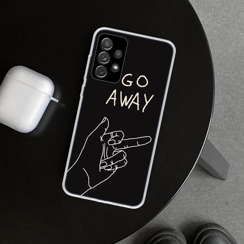 Middle Finger Phone Case Cover for Samsung Galaxy A12 A22 A32 A52 A72 A02S A51 A50S A31 A20S A10S Note 20 Ultra 10 Plus Galaxy A