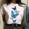Women Tshirt Watercolor Butterfly Print Tshirt Summer Female Tops Casual Short Sleeve T-Shirts Harajuku Graphic Tee Cute T-Shirt