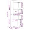 VidaXL High Buffet 63x33x180 Cm White Engineered Wood, Bookcase, Modern Bookcase, Bookshelf, 3309600