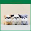 Unique Plush Dog Keychain With Glasses Available In Grey Brown And White For All Ages