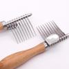 Dog And Cat Dematting Brush & Undercoat Rake, Professional Pet Dematting Comb With Wood Handle, Stainless Steel Deshedding Tool