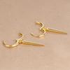 2pcs Stainless Stee Pendant Hoop Earring Trendy Punk Hip-hop Rivet Piercing Earrings For Women Gothic Party Wedding Jewelry Gift