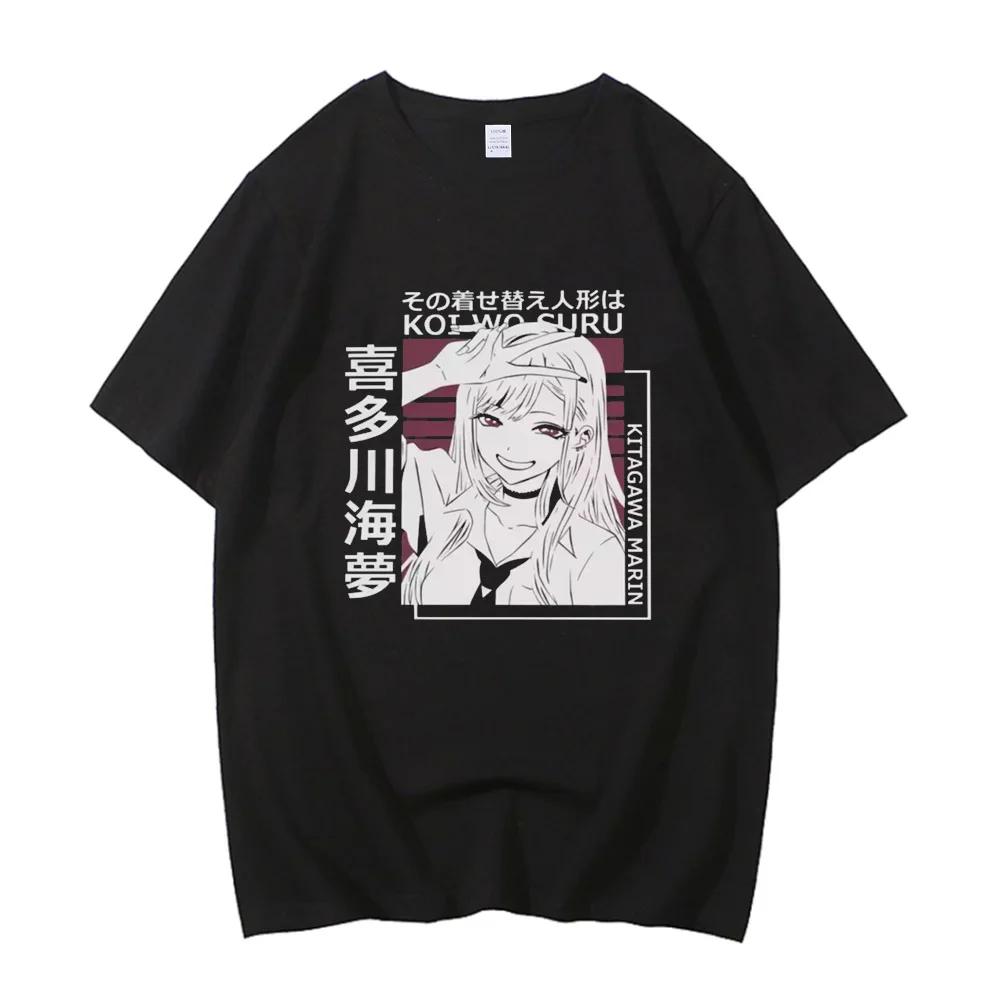 

2026 My Dress Up Darling Marin Kitagawa T Shirt Wakana Gojo Anime Vintage T Shirts Cotton Tshirt for Men Women Pattern Tees T... S разноцветный