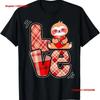 Sloth Love Holding Heart Valentines Day Cute Animal Lover T Shirt Vintage Washed Comfortable Streetwear Casual Vintage Washed