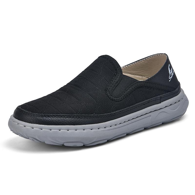 

New Spring Breathable Sneakers Men Casual Shoes Lightweight Slip on Loafers Men Outdoor Shoes Walking Elastic Pantshoes Flats 48