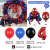 96pcs Kids Birthday Red Blue Balloons Garland Arch Kit For Party Decors Age 1-9th Spiderman 3D Marvel Foil Balloons Air Globos