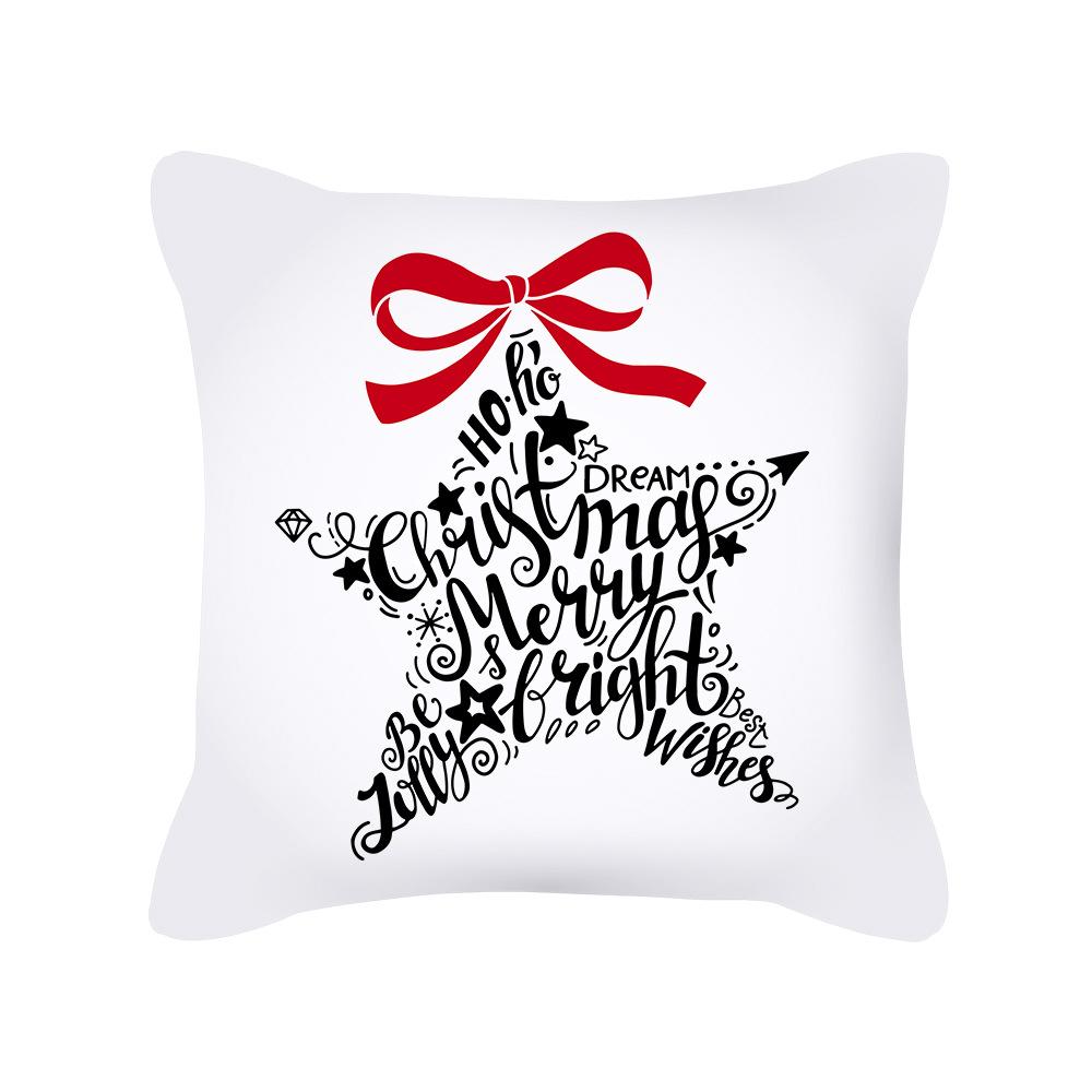 New Ins Nordic Cartoon Christmas Pillow Cover Holiday Gift Square Cushion Cover Pillow Cover