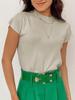 Women's Mock Neck Short Sleeve Knit Sweater Slim Fit Summer Casual Pullover Top