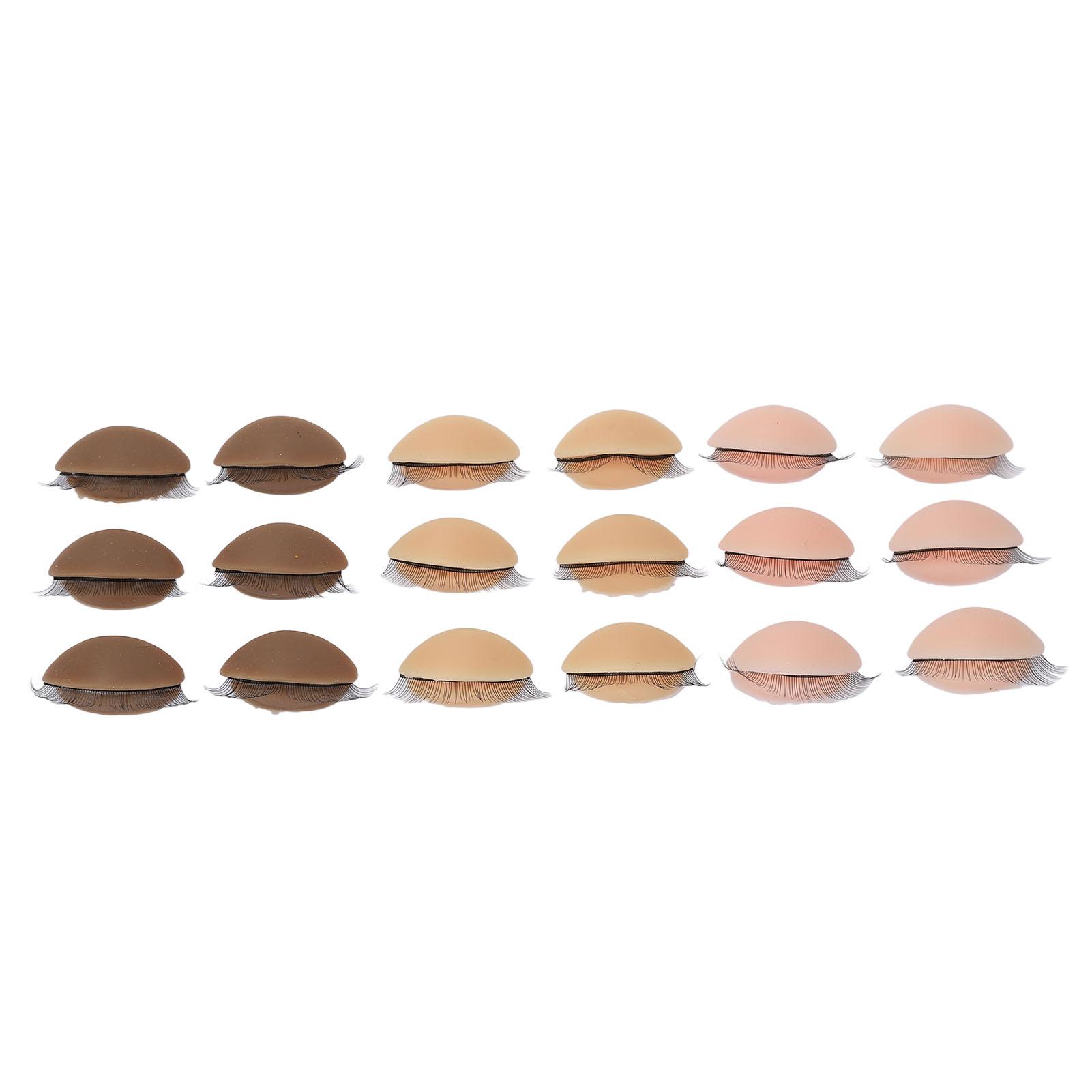 

9 пар сменных век силиконовые съемные веки для головы манекена для тренировки наращивания ресниц