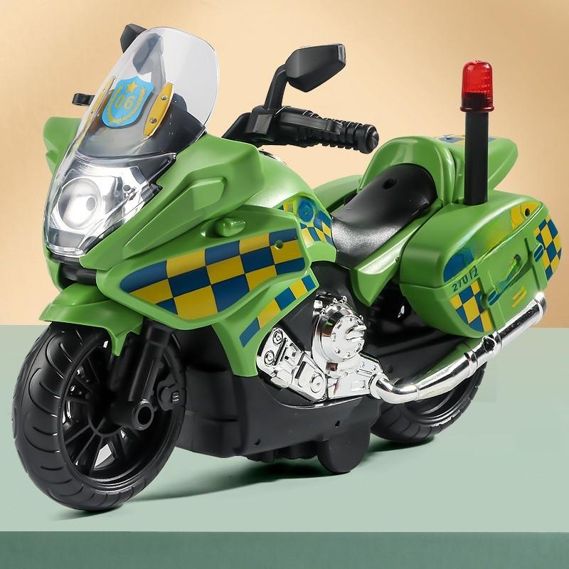 Alloy Inertia Motorcycle Model With Alloy And Plastic Materials For Kids Collectors