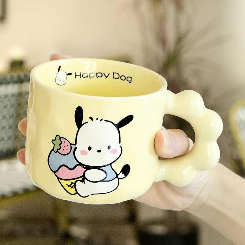 

Pacchard Dog Cartoon Mug with Lid Coffee Cup Ceramic Water Cup High Appearance Cute Drinking Water Cup 380ml