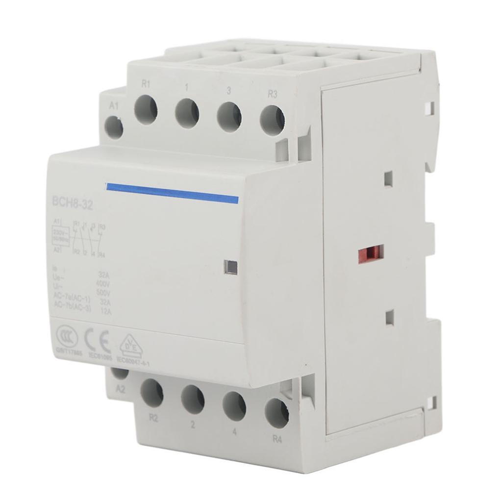 4P 32A Household AC Contactor DIN Rail Mount 2NO 2NC (AC 230V)