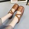 Fashion 2024 Brand Shoes for Women Mary Janes Women's High Heels Fashion Shallow Mouth Daily Pumps Women New Square Toe Shoes for Women