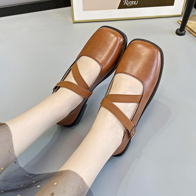 Fashion 2024 Brand Shoes for Women Mary Janes Women's High Heels Fashion Shallow Mouth Daily Pumps Women New Square Toe Shoes for Women