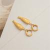 Gold Tone Earrings/Necklace Necklace Stainless Steel Fashion Jewelry for Women Trendy Accessory For Sensitive Skin