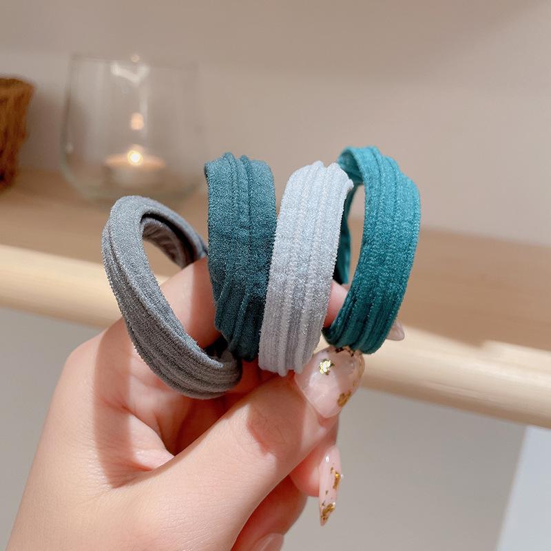 Koreanischer Hochelastischer Nahtloser Haargummi für Frauen - Langlebiger, Einfacher Pferdeschwanzhalter.