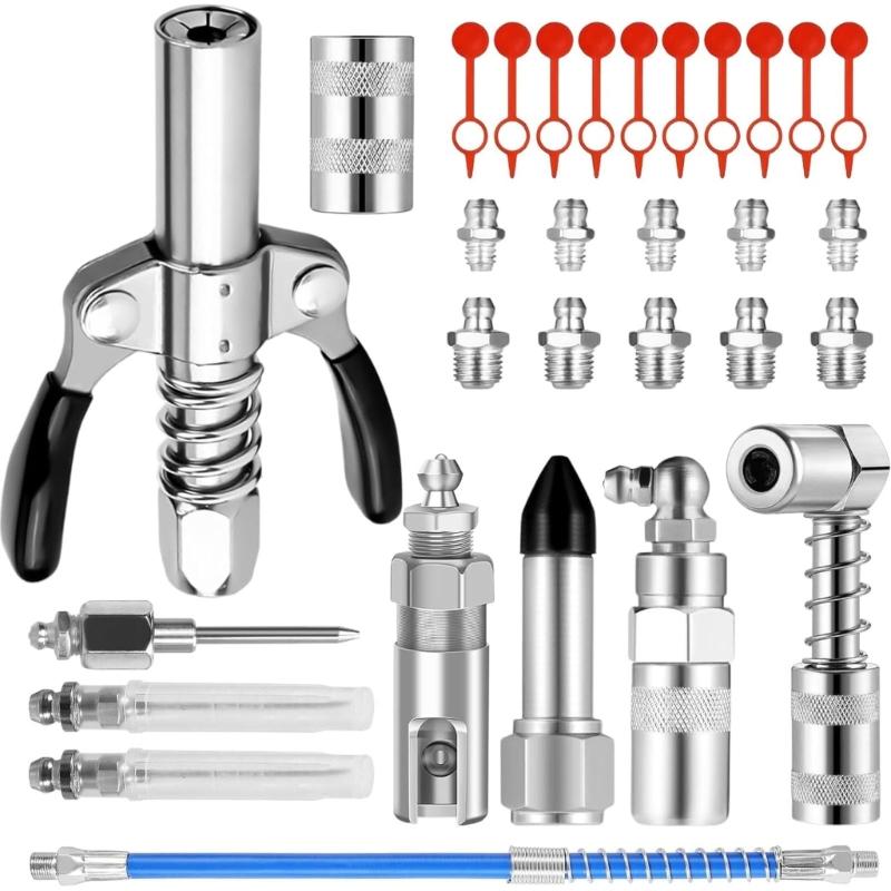 

Насадка для смазки с гибким удлинителем-адаптером, инструмент для смазки, ниппель для подключения для всех типов смазки 1