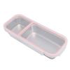Portable Snack Container 304 Stainless Steel Sealed 2 Compartment Food Storage Container for Travel Camping Picnic