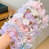 Sweet Hanfu Headdress Elegant Floral Crown Hairband Temperament Children Flower Headband  Party