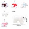 2Pcs 3D White Bear Ornaments Cute Simulated Polar Bear Funny Christmas Bear Pendant  Outdoor