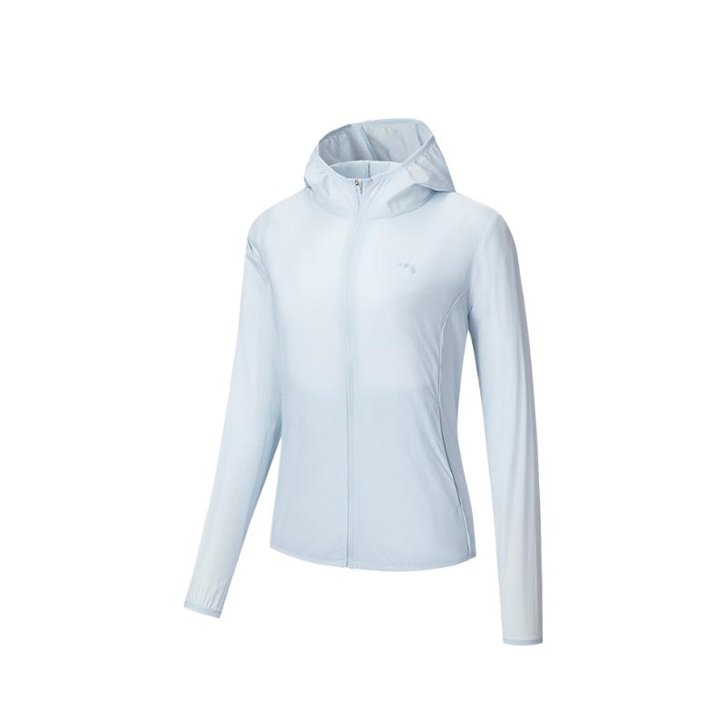 Anta Simple Versatile Hooded Solid Color Zipper Breathable UV Protection Sun Protection Jacket Women jackets 962527604-1