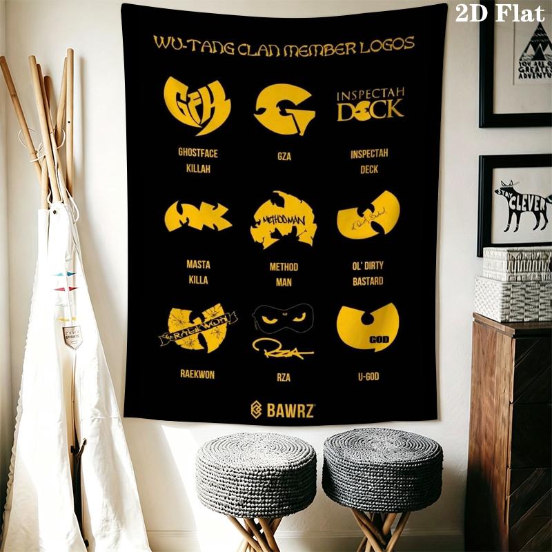 Tang Clan Wall Tapestry Aesthetic Wall Hanging Printed Fabric Blanket Decorative Tapestries for Bedroom Living Room Home Decor