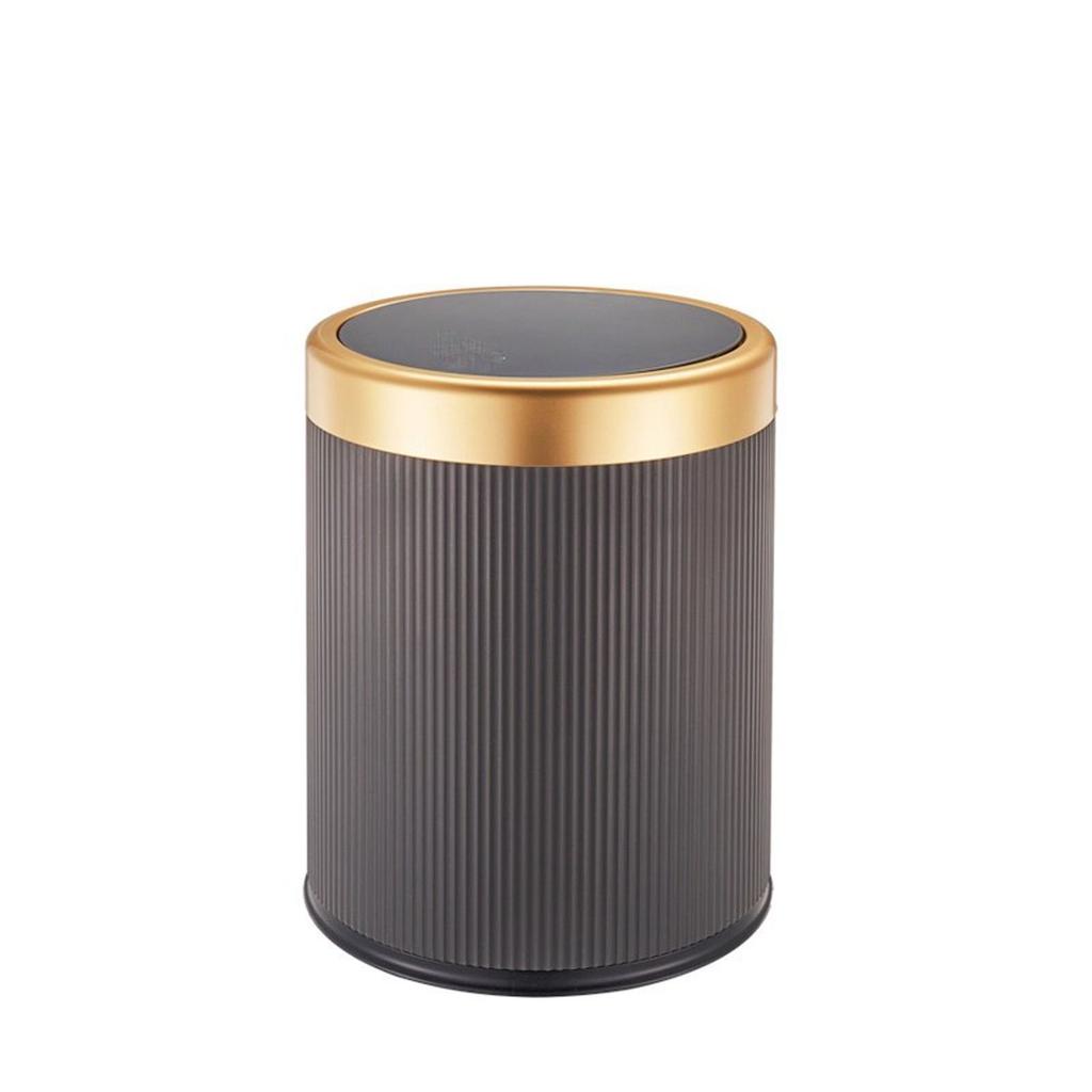 New Light Luxury Push,Button Lid Trash Can , High for Indoor Outdoor Living Room, Kitchen & Bedroom Storage