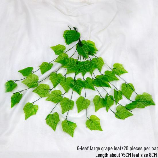 Green Leaf Rattan Grape Decorative Artificial Vine for Balcony & AC Pipe Cover