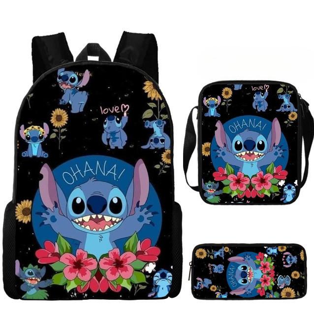 Stitch Backpack Cartoon Set With Lightweight Breathable For Students Elementary