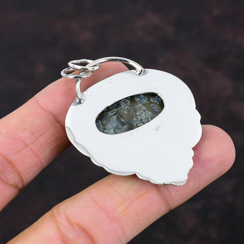 Pandantiv cu serafinit de cupru Pandantiv din argint 925 uimitor piatră prețioasă bijuterii lucrate manual pandantiv cu flori, piatră de vindecare, bijuterii, cadou pentru femei