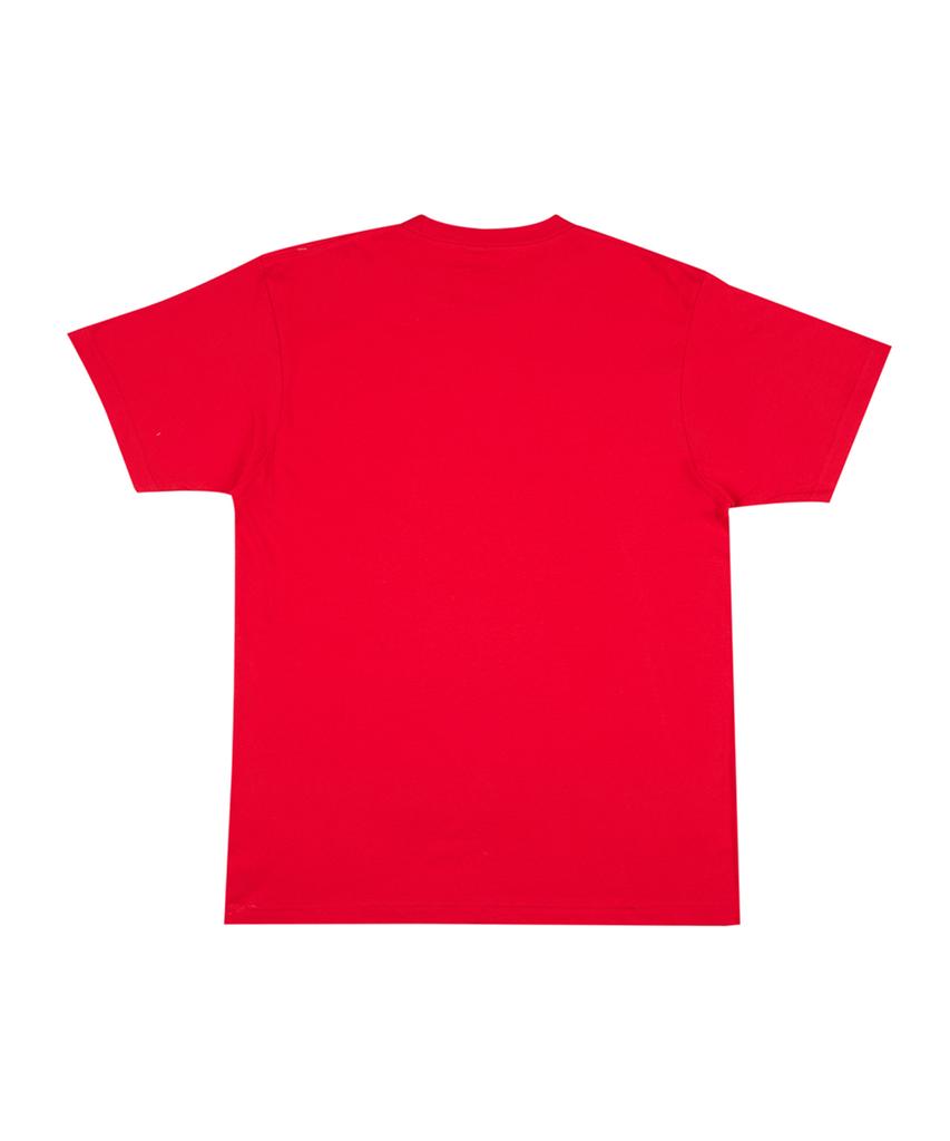 DOUBLE JD Point Label Short Sleeve T-Shirt Red