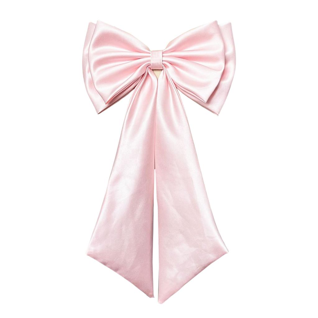 Elegant Satin Wedding Dress Bowknot Lightweight Detachable Bow Waist Decoration for Stage Performance and Cosplay