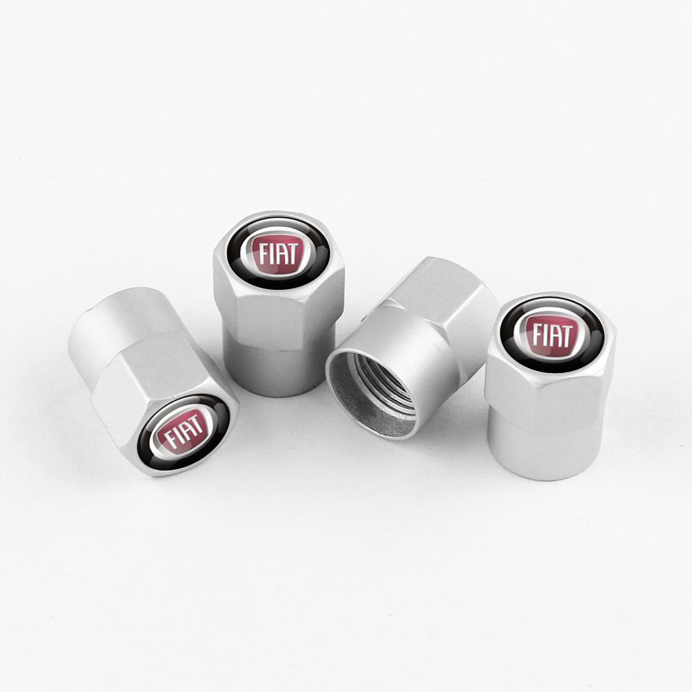 Auto Styling 4 Stück Auto Reifen Kohlefaser Metall Ventilkappe Abzeichen Zubehör Für Fiat ABARTH 500 Fiorino 595 124 Ducato Cross Palio