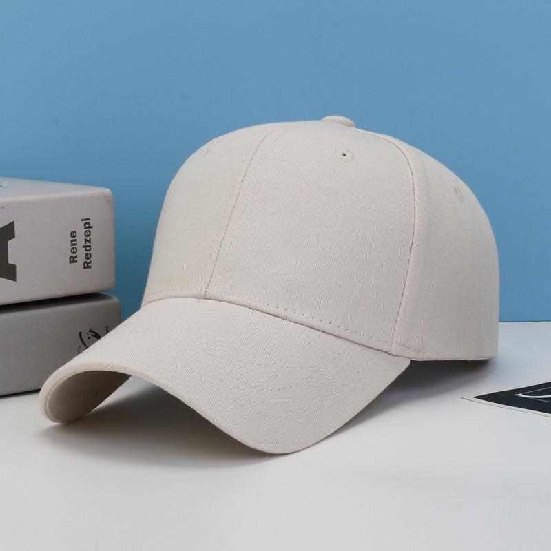 Solid Color Baseball Cap with Logo - Trendy, Casual, and Versatile Duckbill Design for Men & Women with Sun Protection