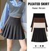 High Waist Slimming Wool Blend Pleated A-Line Skirt - Petite To Plus Size, Autumn/Winter, College JK Style, Extended Midi Length.