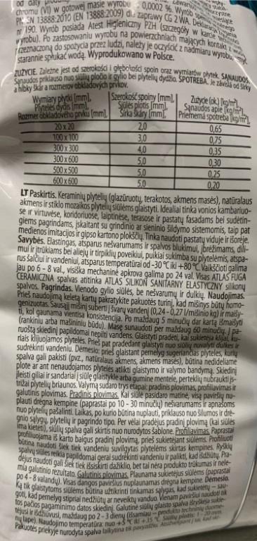 Ceramic Grout 1- 020