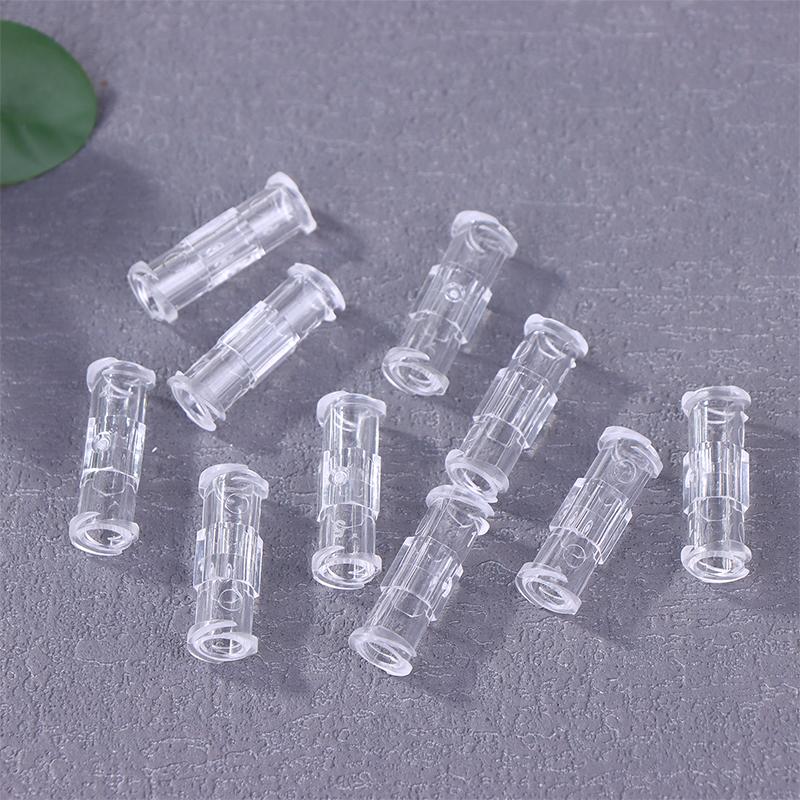 10Pcs Leak Proof Double Helix Medical Sterile Luer Lock Adapter Transparent Plastic Syringe Connector For Veterinary Medical