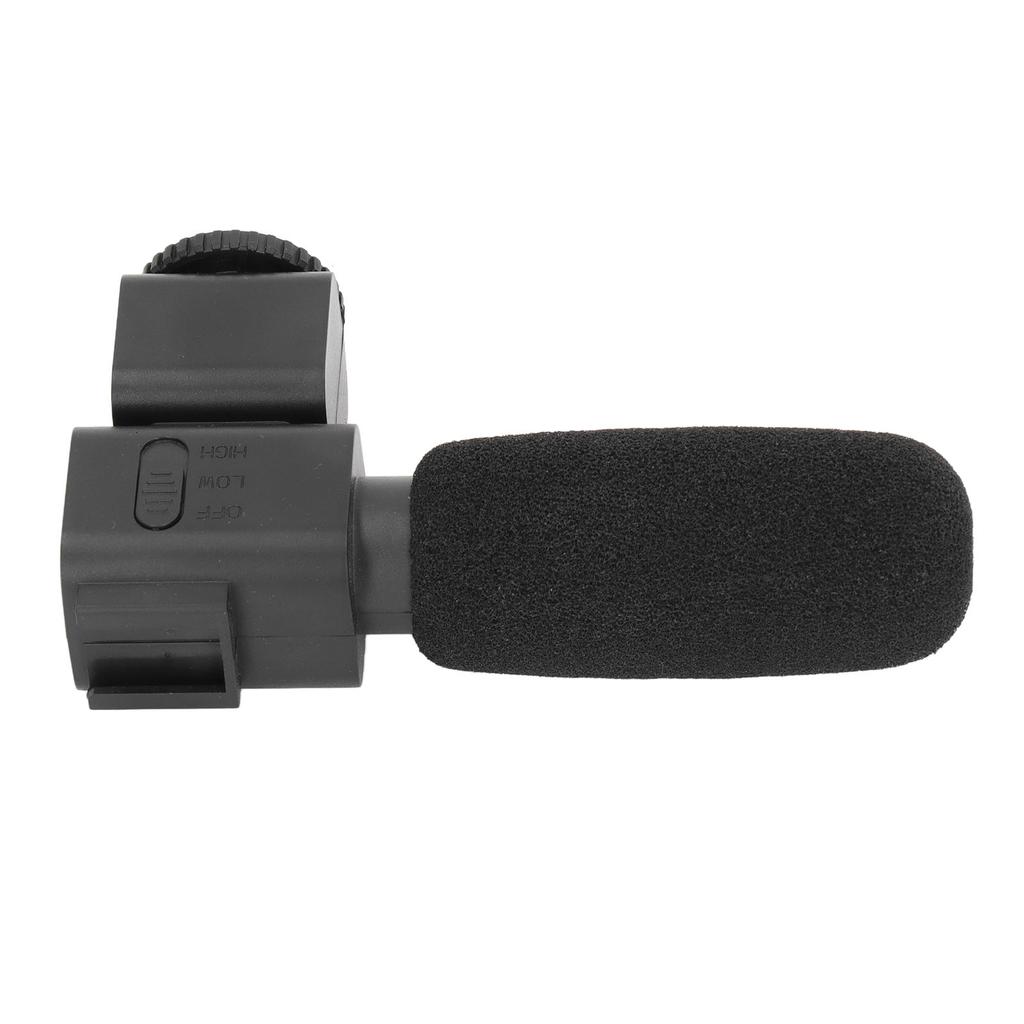 Video Recording Microphone Wide Range Frequency Shock Absorbing Stereo Interview Microphone for Camera