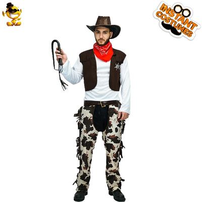 Halloween Kostuumfeest Rolkostuum Spel Verkleden Volwassen Man Westers Cowboykostuum