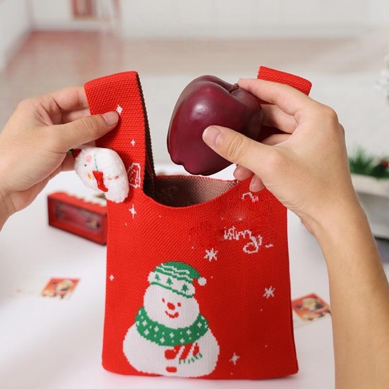 Festival Santa Druckstoff Geschenksäcke Stilvolle Waschbare Weihnachtsstrumpf Füllung Für Büro Zuhause Schule Veranstaltung Und Familienfeiern