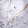 Retro Fashion Star Cross Multilayer Pendant Necklace Fashion Necklace Trendy Temperament Female Necklace