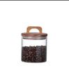 Glass Jar with Wooden Lid - Snack, Coffee Bean & Tea Storage Container