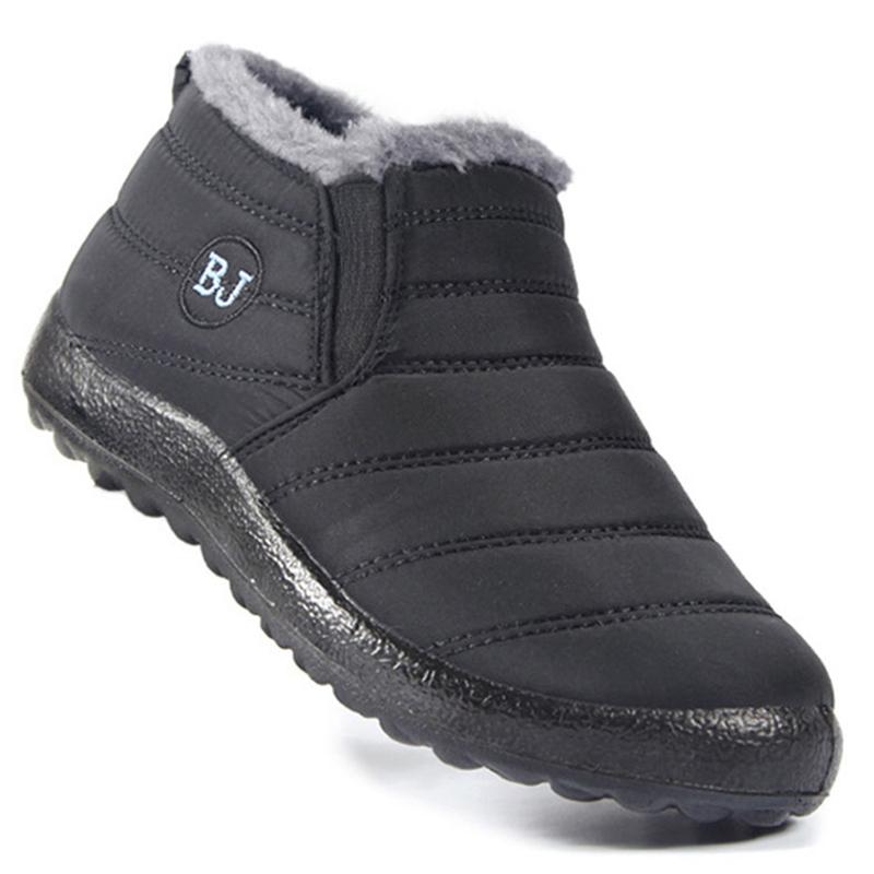 

Мужские ботинки Зимняя обувь для мужчин Ботильоны Легкие Зимние ботинки для мужчин Слипоны С мехом Повседневная обувь 42 чёрный