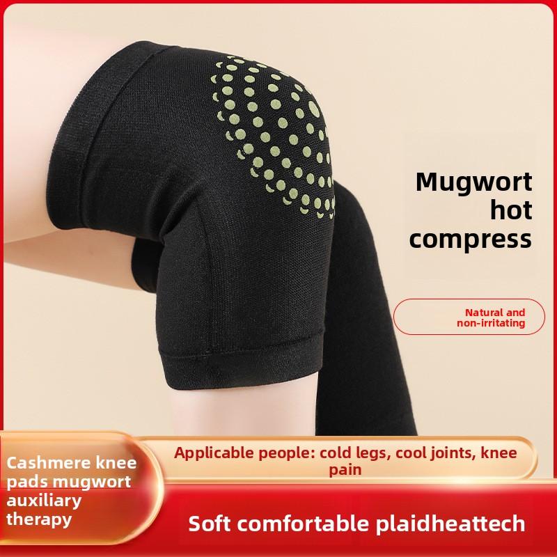 Wormwood Heating Cashmere Knee Pads Sports Knee Pads To Keep Warm Legs Non-slip Knee Pads for Men and Women