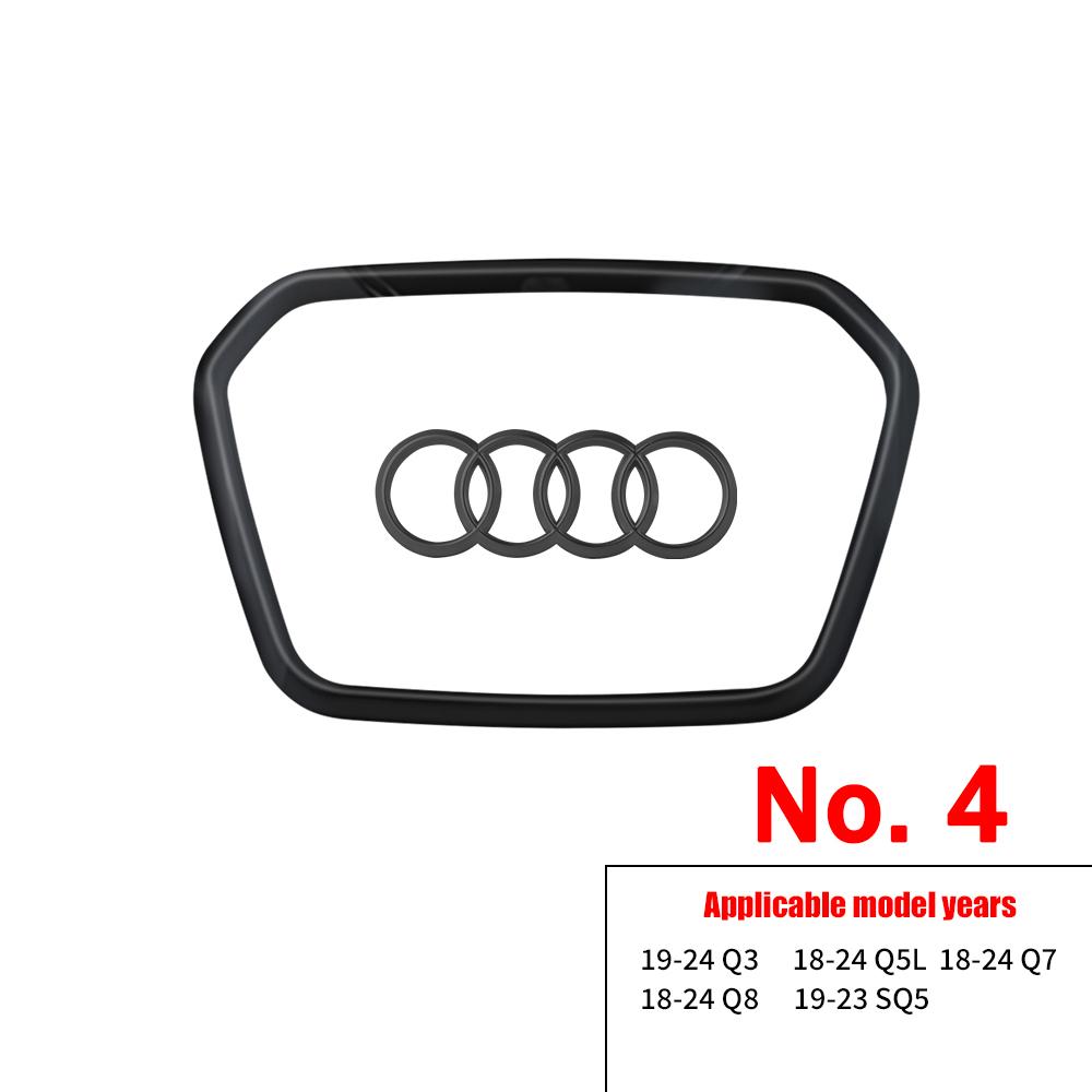 For Audi 8P 1PC Car Style Steering Wheel Center Logo Cover Sticker Decoration For AUDI A6L Q7 Q3 Q5 A7 2005-2024 A5 A3 A4L A8L 2005-2016 A8