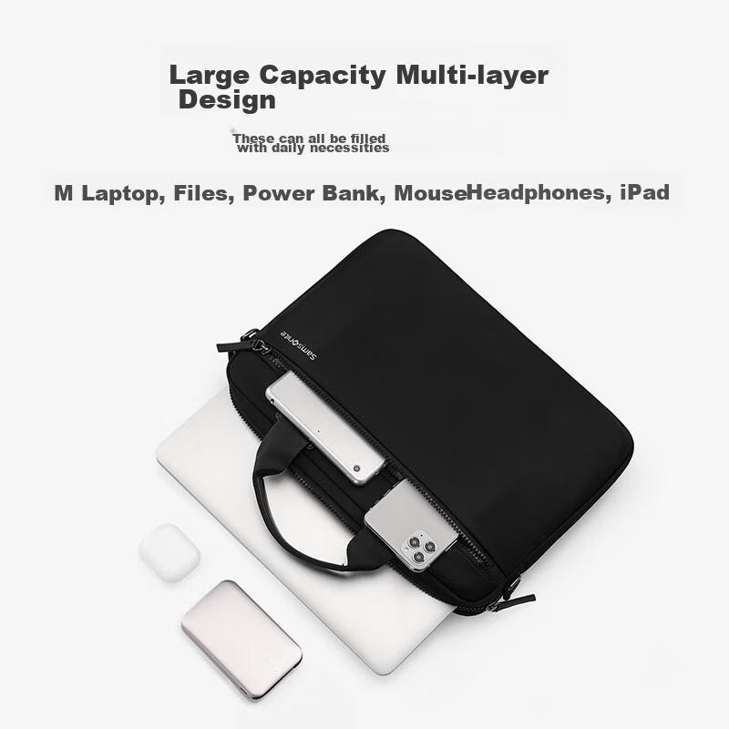 Samsonite Laptop Bag, Business Handbag for Men And Women, Shoulder Briefcase, 14-Inch Apple Notebook Bag, Large Capacity Document Bag