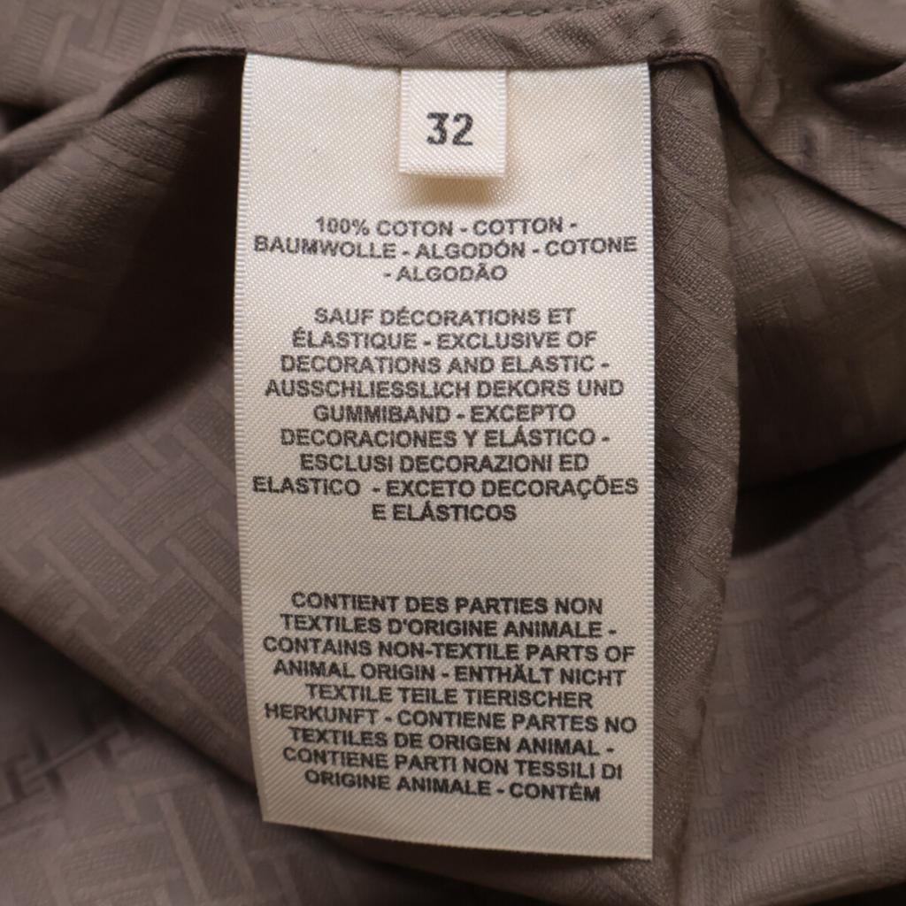 Hermes [Excellent Condition/Domestically Authorized/24 Stainless Steel] MOSAIQUE H Mosaic Jacquard Belted Country Dress (4H0502DB) Dress 32 BrownUsed