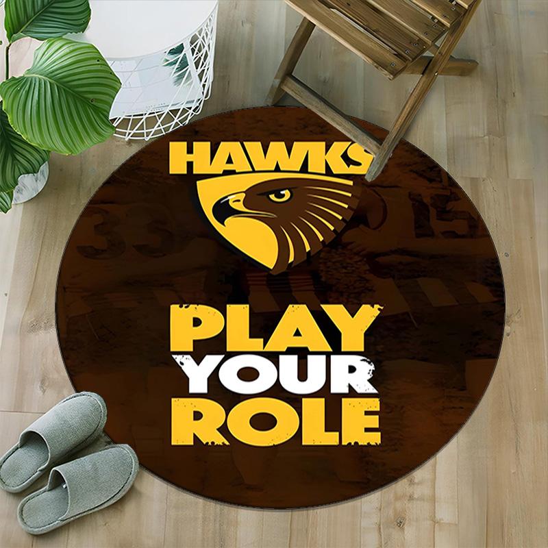 1pc Football Team (21) Print Round Carpet Chair Round Carpet Suitable for Bedroom Living Room Home Decorative Carpet