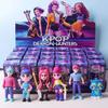 Nouvelle Série de Figurines Boîte Aveugle Groupe de Filles Chasseuses de Démons KPOP Porte-Clé Pendentif en Caoutchouc Souple Ornement d'Affichage Boîte Aveugle de Bureau popmart